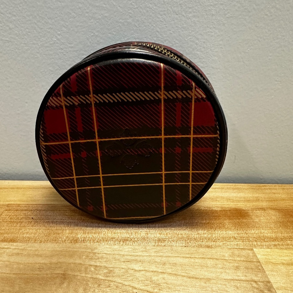 USED.  Patricia Nash Diamante Jewelry Case in Tartan Plaid